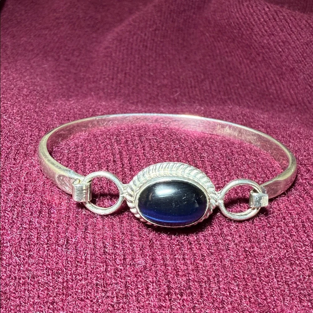 Sterling Silver Bracelet Blue Sodalite